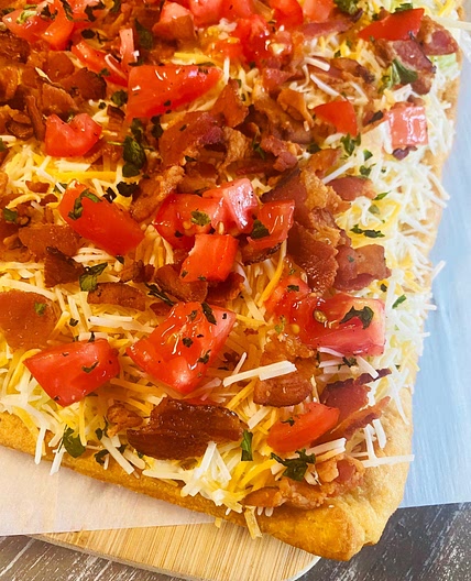 BLT Crescent Roll Pizza