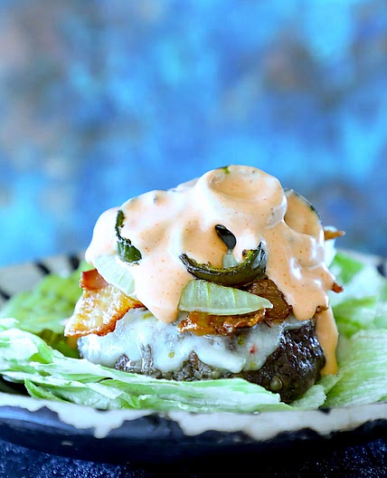 Keto Sheet Pan Burgers with Bacon & Jalapeño