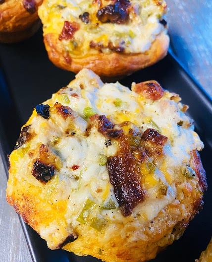 Jalapeno Popper Chicken Biscuit Cups