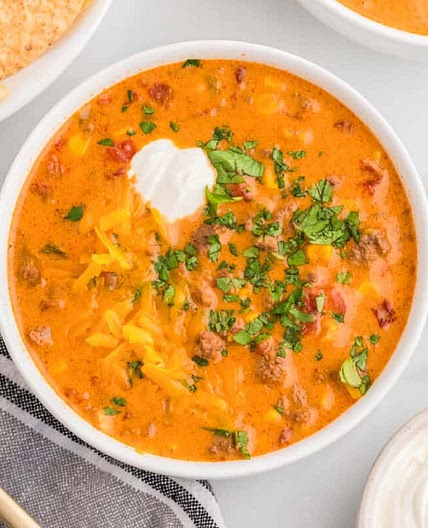 Beef Nacho Soup