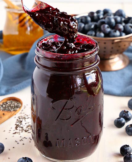 Healthy 3-Ingredient Chia Seed Blueberry Jam