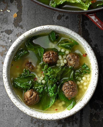 Couscous Meatball Soup