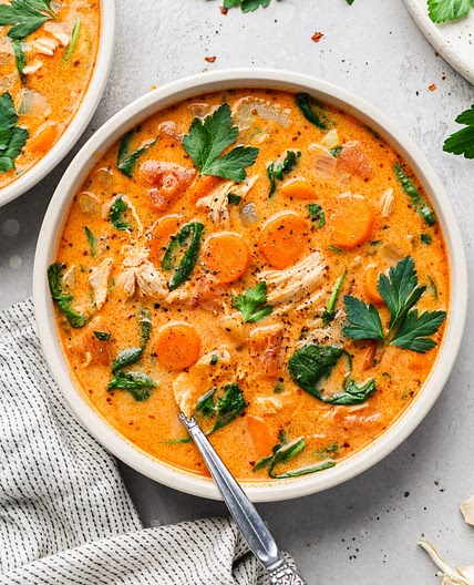 Creamy Dairy Free Chicken and Vegetable Soup