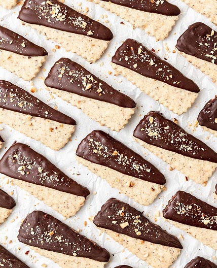 Chocolate Hazelnut Shortbread Cookies