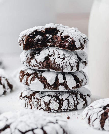 Espresso Chocolate Crinkle Cookies