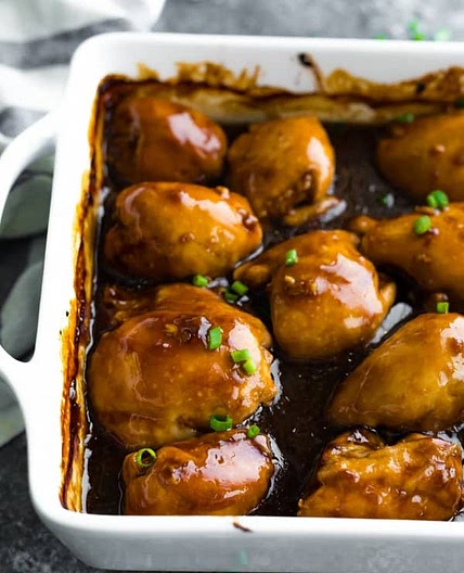 Baked Honey Garlic Chicken Thighs