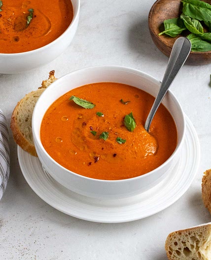 Roasted Red Pepper and Lentil Soup