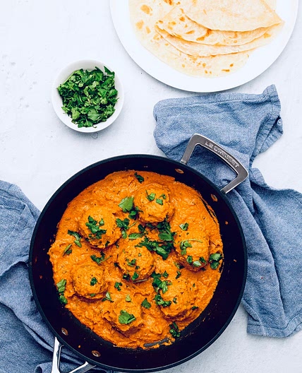Vegan Malai Kofta (Indian dumplings in Tomato onion curry sauce)