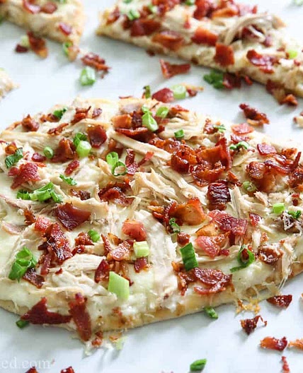 Chicken Bacon Ranch Flatbread Pizza