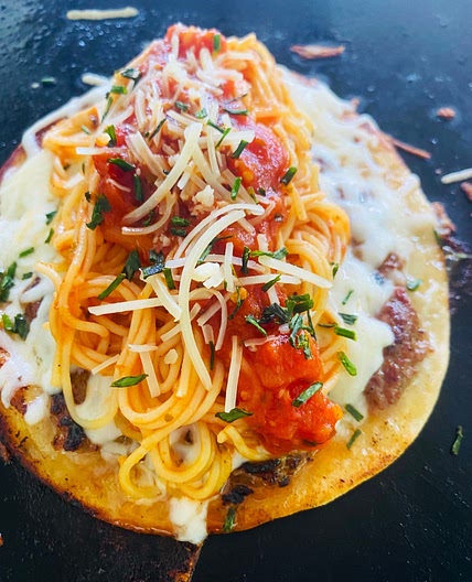 Blackstone Smashed Spaghetti Tacos