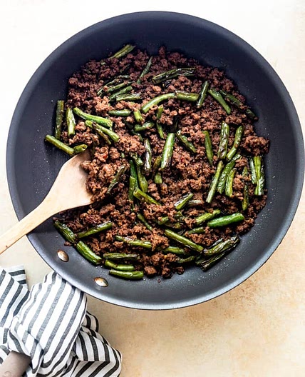 Green Bean and Ground Beef Stir Fry