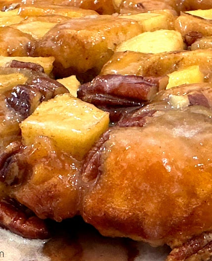 Upside Down Cinnamon Apple Coffee Cake