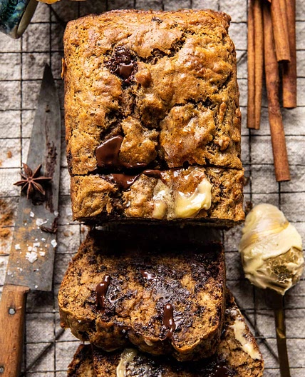 Chocolate Chunk Chai Banana Bread