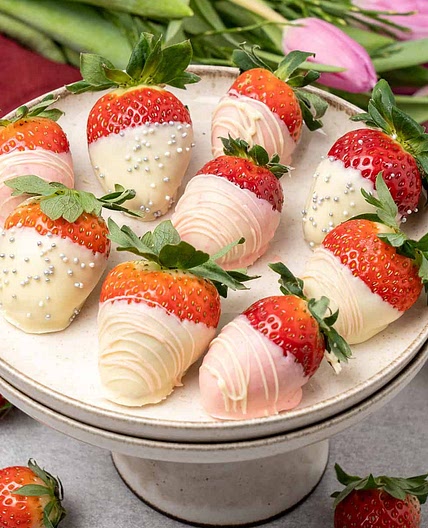 White Chocolate Covered Strawberries