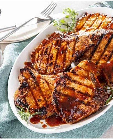 Honey garlic pork chops