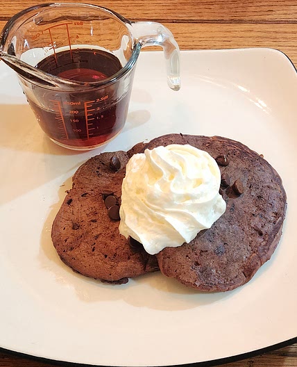 Chocolate Chocolate Chip Pancakes