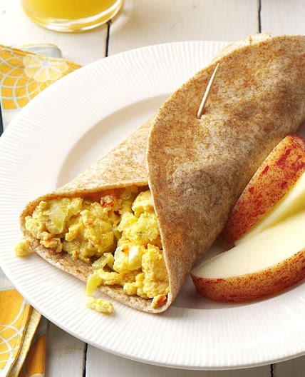 Feta Scrambled Egg Wraps