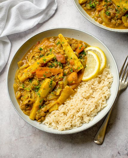 Creamy Parsnip Curry with lentils