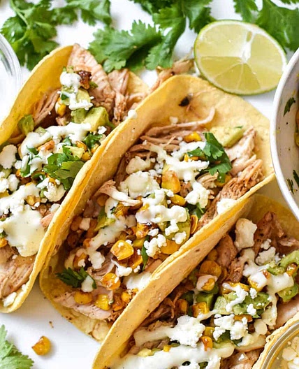 Mexican Street Corn Chicken Tacos
