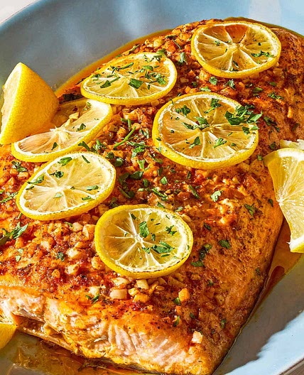 Baked Lemon Garlic Salmon
