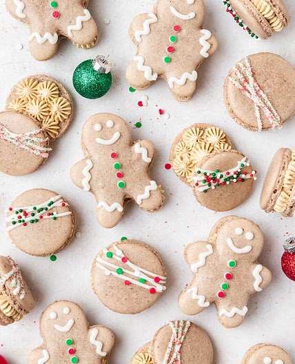 Gingerbread Man Macarons