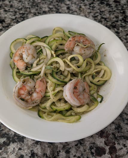Pesto Shrimp with Zoodles