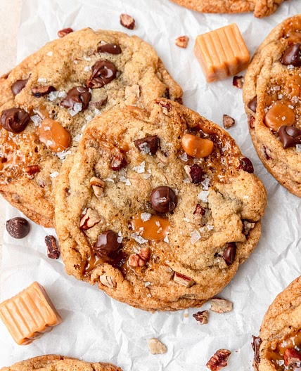 Brown Butter Turtle Cookies