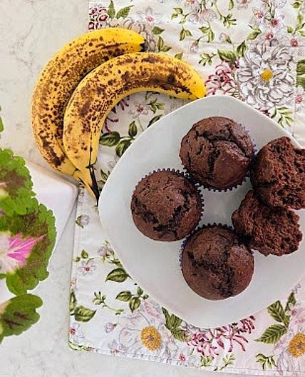Protein Banana Cocoa Muffins