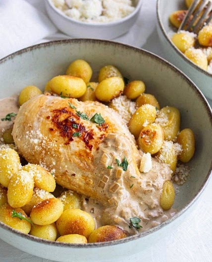 Gnocchi poulet chevre miel