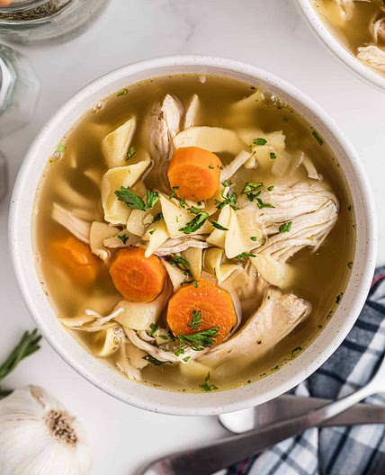 Easy Homemade Crockpot Chicken Noodle Soup Recipe