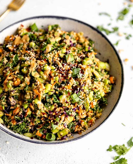 Asian Edamame Peanut Crunch Salad