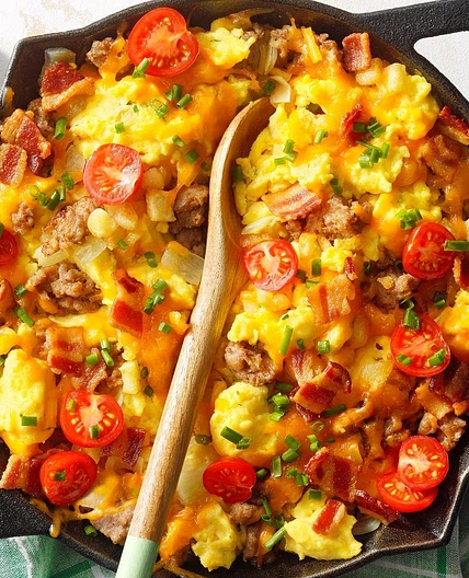 Sausage, Egg and Cheddar Farmers Breakfast