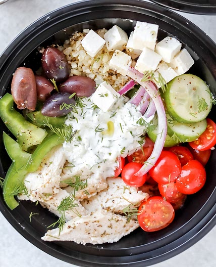 Greek Salad Bowl with Chicken