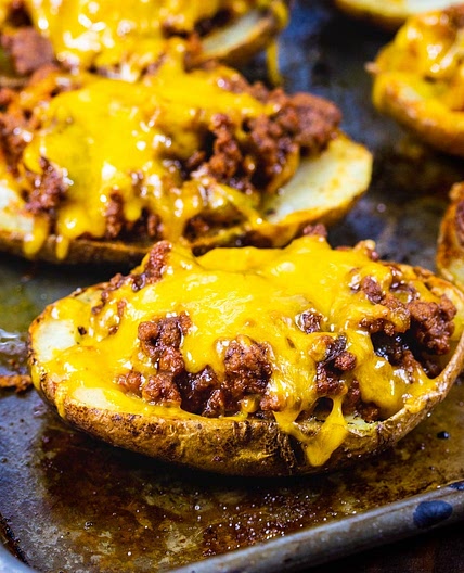 Sloppy Joe Potato Skins