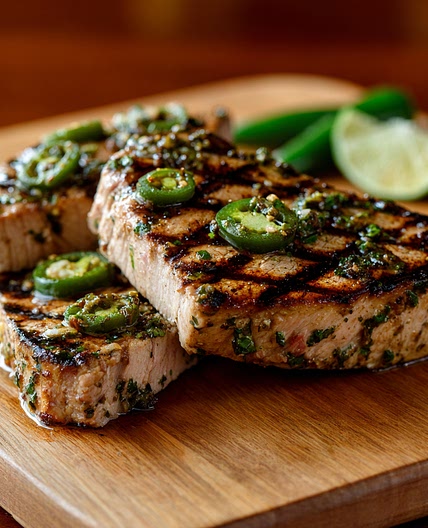 Grilled Jalapeno Tuna Steaks