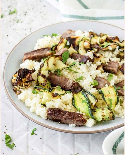 Beef Steak with Lemon 
Couscous