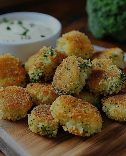 Knusprige Brokkoli Käse Nuggets