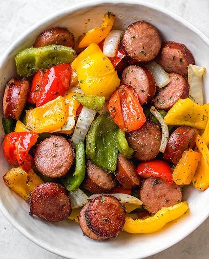 Air Fryer Sausage and Peppers