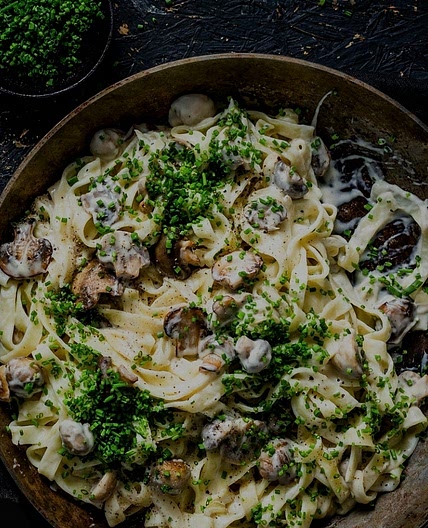 Tagliatelle mit Champignonrahmsauce