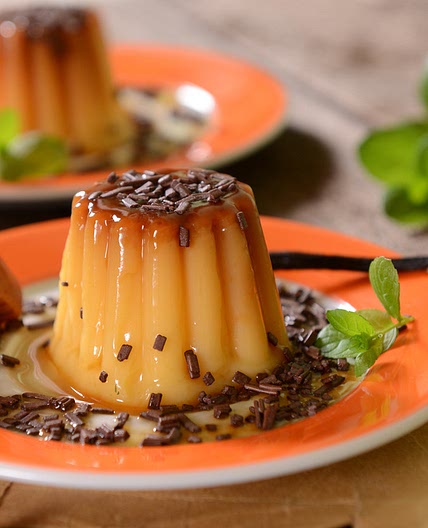 Panna cotta de doce de leite com chocolate