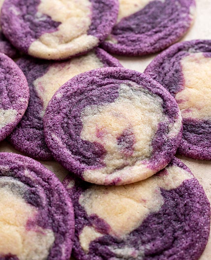 30-Minute Ube Marble Cookies