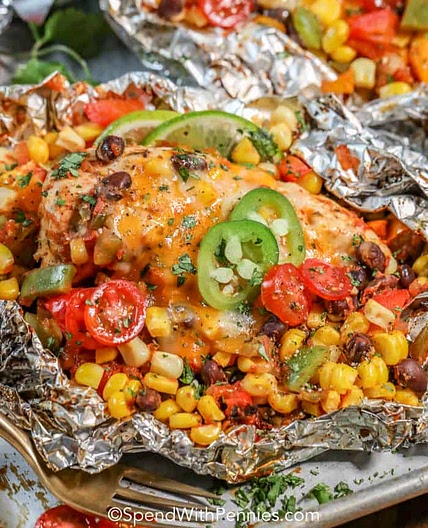Santa Fe Chicken Foil Packets