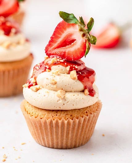 Peanut Butter & Jelly Cupcakes