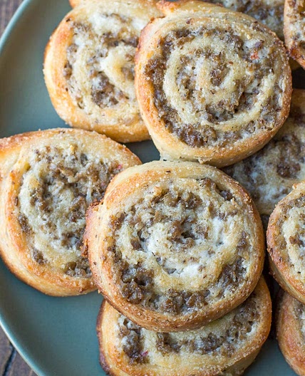 Keto Sausage Cream Cheese Pinwheels
