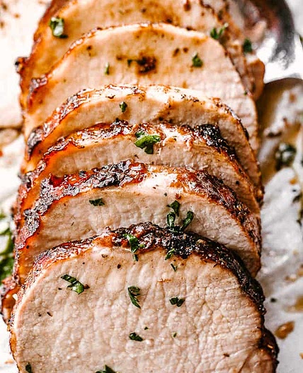 Crock Pot Garlic Balsamic Pork Loin