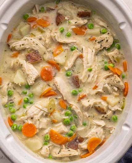 Slow Cooker Garlic Parmesan Chicken Stew