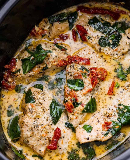 Crockpot Tuscan Chicken