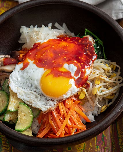 Ground Beef Bibimbap (Korean Mixed Rice Bowl)