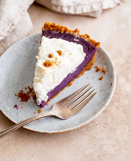 Super Easy Ube Pie with Graham Cracker Crust