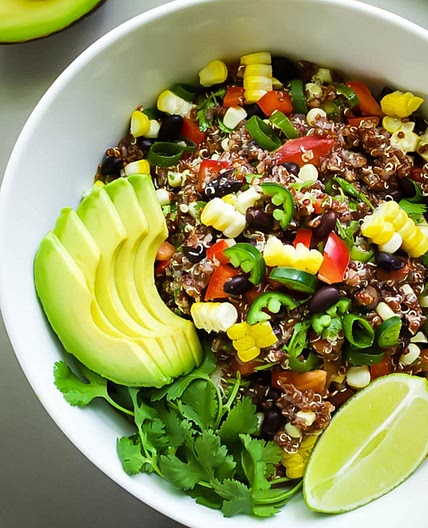 Spicy Red Quinoa Salad